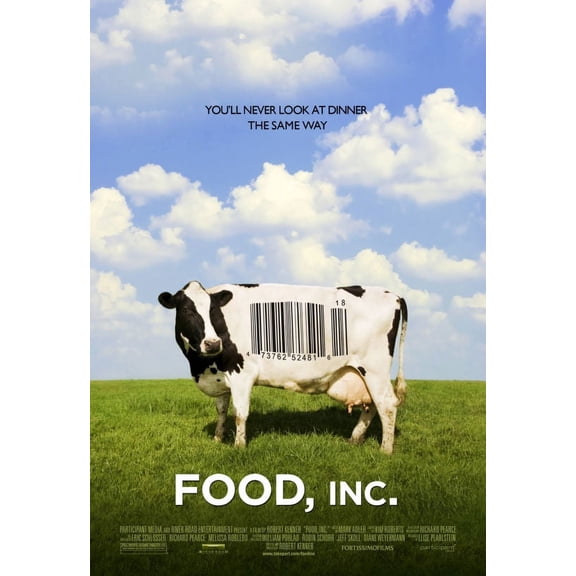Food Inc Movie poster Metal Sign 8inx 12in Art Print on Metal 8x12 Square Adults Best Posters