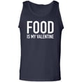 thumbnail image 1 of Food Is My Valentine Adult Tank Top, 1 of 2