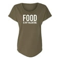 thumbnail image 1 of Food Is My Valentine Womens Dolman Tee, 1 of 3