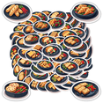thumbnail image 1 of Food Kids Stickers Toy Meal School Supplies Cuisine Stationery Stickers PVC Sticker for Luggage Phone, 1 of 9