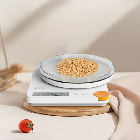 Food Kitchen Electronic Scale, Digital Ounces Grams, Cooking Baking Meal Prep Dieting, 6.6lb Capacity, AAA Batteries, Multiple Units ct ml, Accurate Sensor, Easy Clean Stainless Steel