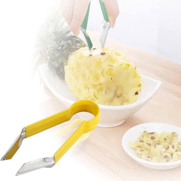 Food Kitchen Tool for Pineapple Core Removal and Strawberry Stainless Steel Multifunctional Pineapple Eye Remover Cutter Slicer and Remover