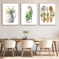 thumbnail image 1 of Food Kitchen Wall Art, Colorful Dining Room Cheese Coffee Fries Wall Decor Paintings, Vintage Dark Flower Kitchen Poster Canvas Prints Aesthetics Artwork（Only canvas）, 1 of 6