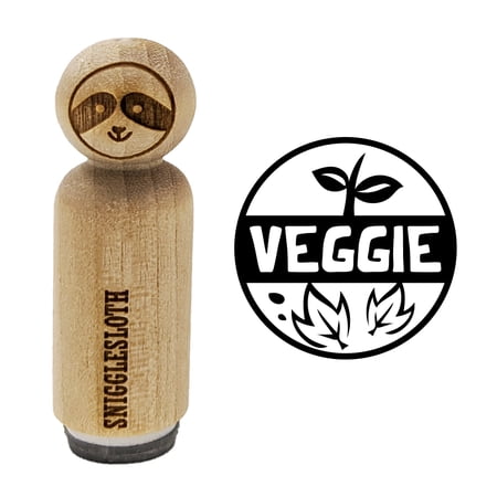 Food Label Veggie Rubber Stamp for Scrapbooking Crafting Stamping - Mini 1/2 Inch