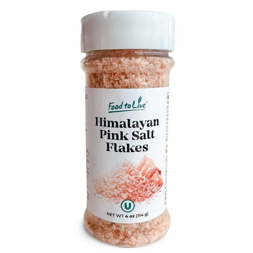 Food to Live Himalayan Pink Salt Flakes, 4 oz – Gourmet Flaky Salt ...