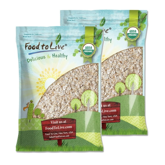 Food to Live Organic BDF32 Instant Rolled Oats, Ready in 1 Minute Non-GMO Whole Grain Oatmeal. Good Source of Fiber and Protein. Great Quick Cook and Overnight Oats for Nutritious Breakfast
