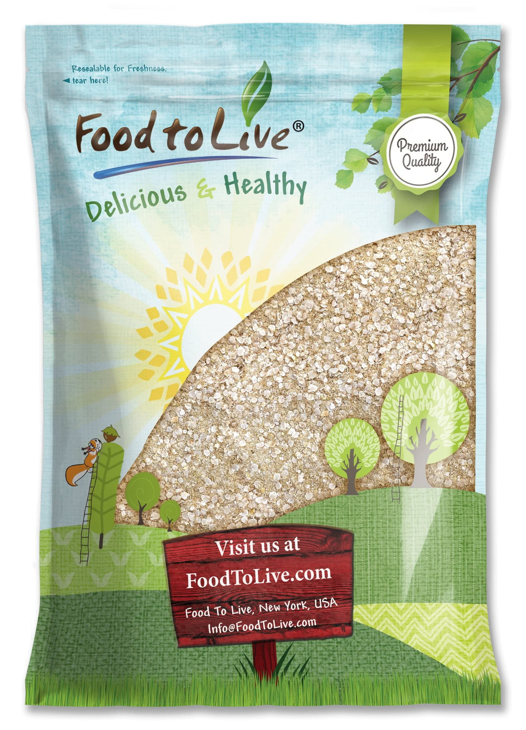 Food to Live White OIF8 Flakes, 8 Pounds Seeds, Whole Grain, Raw