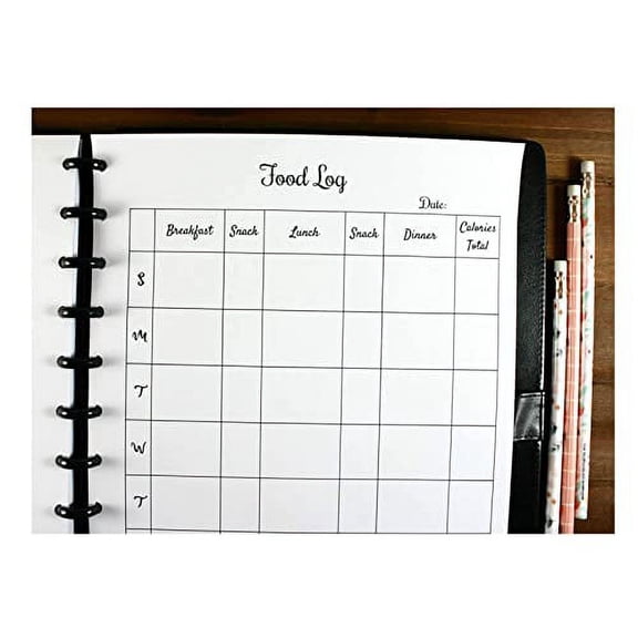 Food Log Inserts for 11 Disc Planners