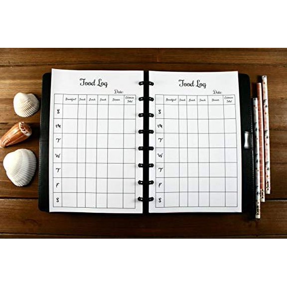 Food Log Inserts for 8 Disc Planners