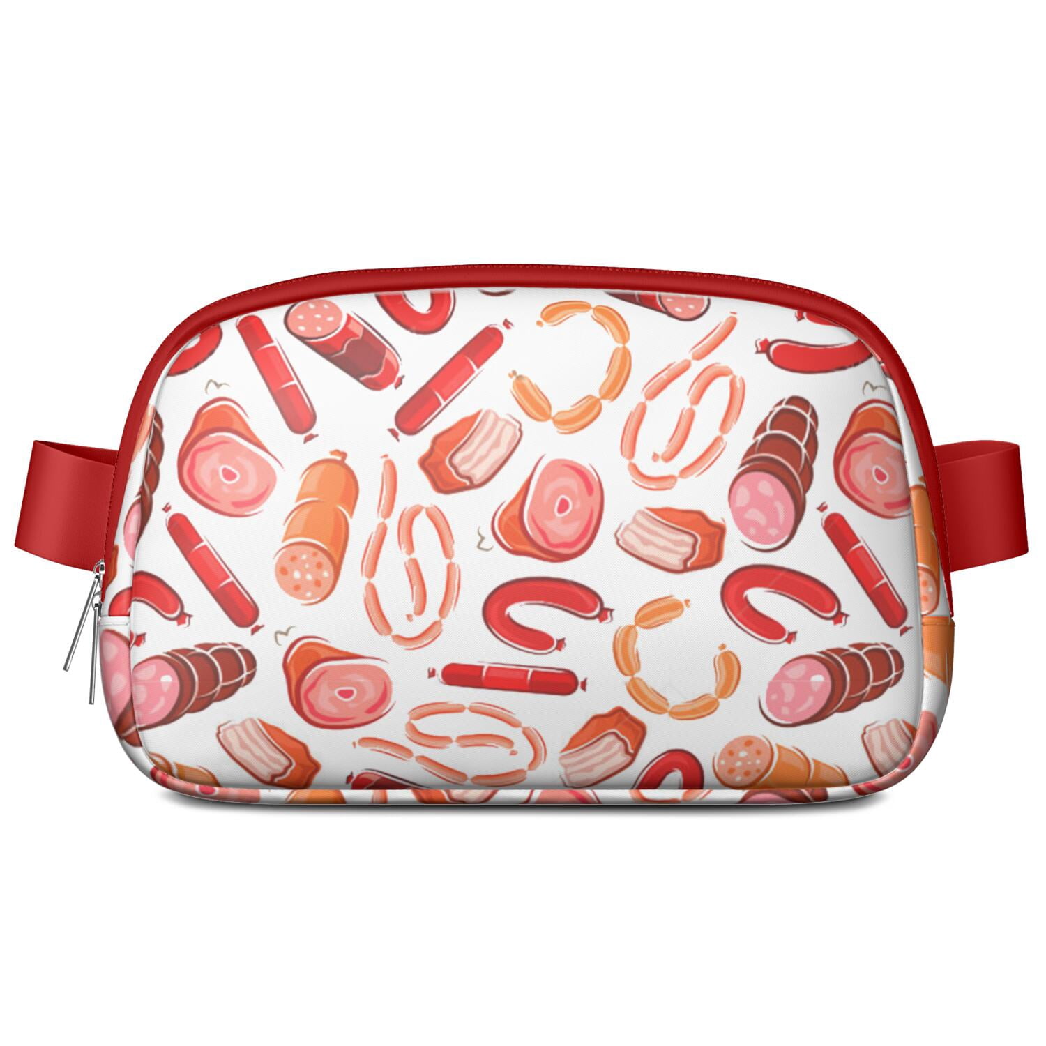 Food Lover Fanny Pack for Women – Cute Waist Bag with Colorful Food Print, Perfect for Foodies, Snack Fans & Fun Casual Outfits