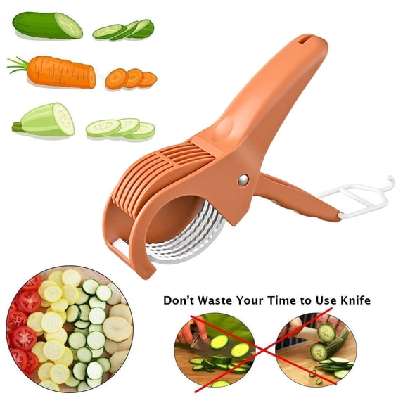 Food Manual Slicer,Grape Cutter,Multifunctional Banana Slicer And Vegetable Cutter,Stainless Steel Slicers Cutter With ABS Handle,For Banana Sausages,Cucumbers,Strawberries,Grape