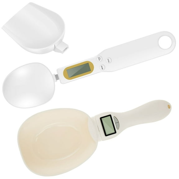 Food Measuring Scoop Scale Accurate Digital Measuring Spoon with LCD Screen Multifunctional Compact Electronic Measuring Spoon for Cooking Baking Pet Food Weighting