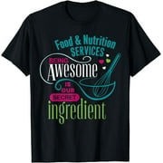 Food & Nutrition Services Being Awesome Lunch Lady T-Shirt,Premium Polyester Breathable Tee Shirt-M