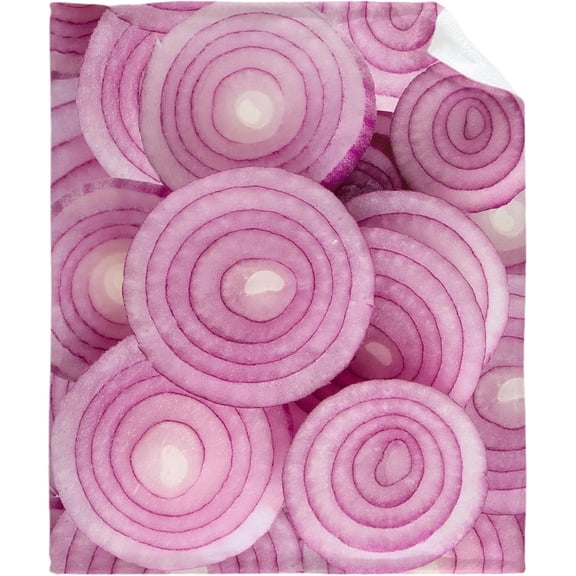 Food Onion Blanket Cozy Soft Lightweight Flannel Throw Blanket for Bed Sofa Travel All Season Pets 40"x30"