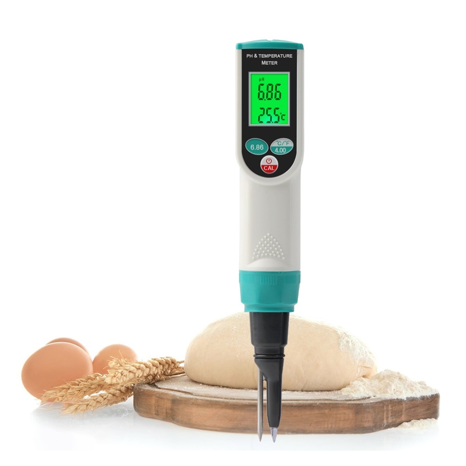Food PH Meter 0.0014.00pH Temp pH Tester High Accuracy Sensor Acidity