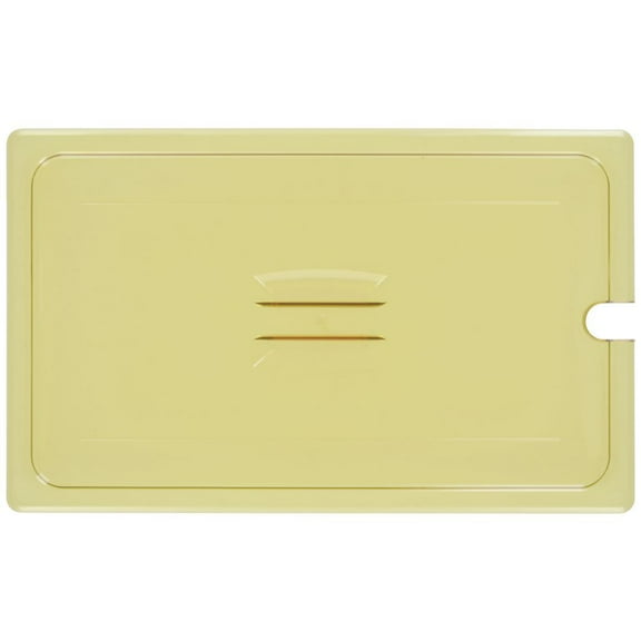 Food Pan Lid 1/1 H-Pan Handle Notched Amber