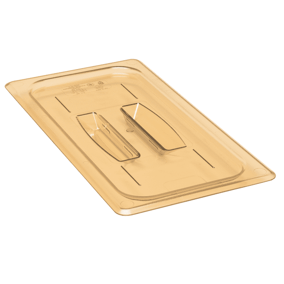 Food Pan Lid 1/3 H-Pan Handle Amber