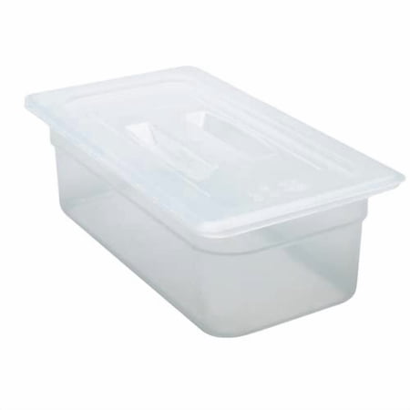 Food Pan Lid 1/3 Polypropylene With Handle Translucent
