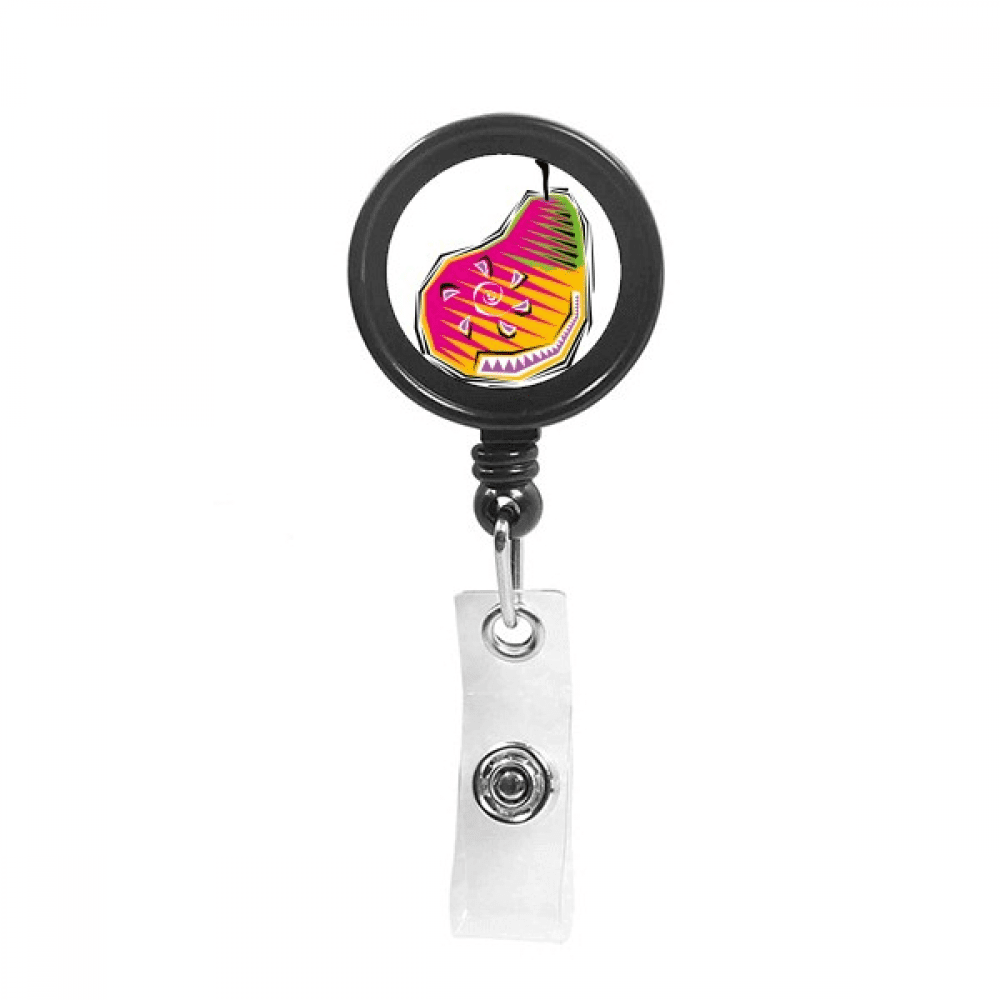 Food Pear Mexicon Culture Element Illustration Retractable Keychain Badge Holder ID Badge