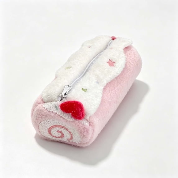 Food Pencil Case, Cute Cake Pencil Pouch Large Capacity Zipper Stationery Organizer Storage Bag, for S*chool Office College Travel Art Supplies Daily Organization