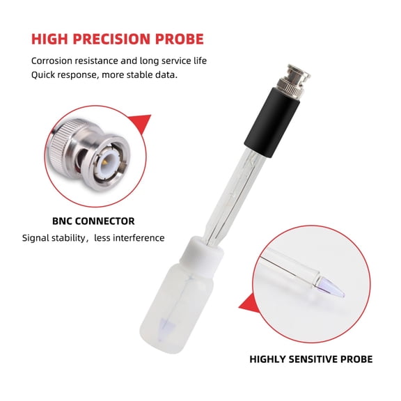 Food Ph Tester Digital Ph Meter Sharp Glass Electrode For Water Milk Cheese Soil Food ,Multifunctional