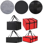 Food Pizza Delivery Insulated Bag Waterproof Camping Warmer Cold Thermal Bag Backpack Insulated Cool Bag Black 50 * 20.5Cm Smile Home