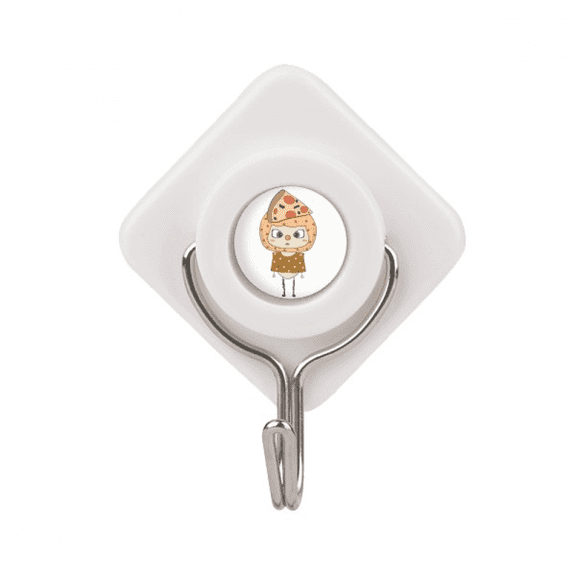 Food Pizza Vegetable Sausage Delicious UU Adhesive Wall Hooks Hanging Self Sticky