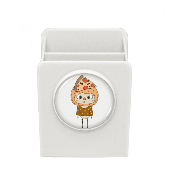 Food Pizza Vegetable Sausage Delicious UU Desk Pencil Holder Cup Pen Organizer