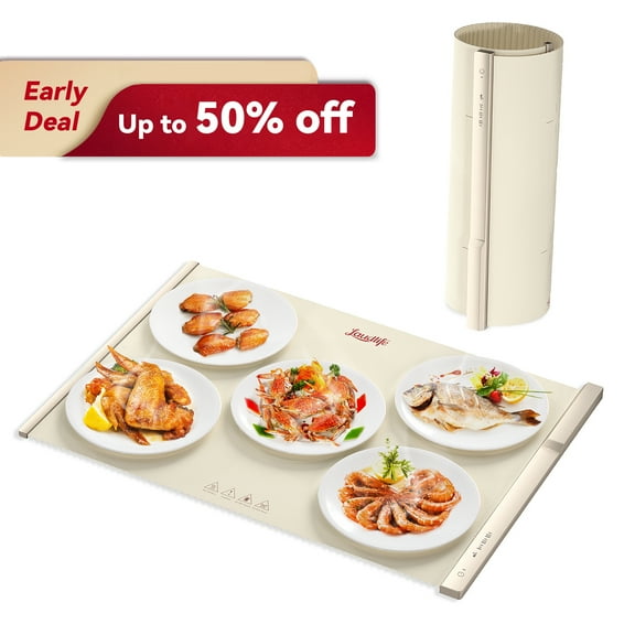 Food and Plate Warming Tray, Electric Food Warming Tray for Buffet Serving Multifunctional Food Warmer Plate Hot Plate Keeps Food Hot Warming Serving Tray Restaurants Events Home Dinners - BW501