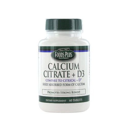 Food Plus Calcium Citrate Plus D3 Tablets - 60 Ea