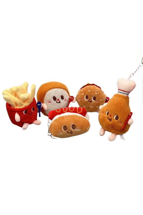 Food Plush Toy Simulation Hamburger Food Plushies Cute Food Plush Keychain for Food Th y19280