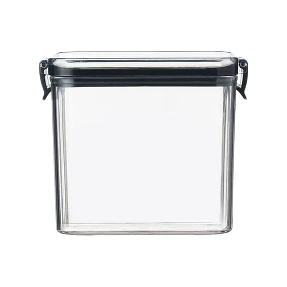 Food Prep Containers Glass Square Transparent Airtight Jar for Fresh Keeping Kitchen Storage with Lids - Sturdy Glass Storage for Grains Snacks Dried Fruit and More, White
