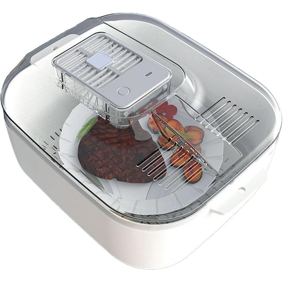 Food Preservation Defroster, Quick Thaw Machine, Three-Dimensional Detachable Food Preservation Defroster with Draining Basket and USB Rechargeable Design, for Defrosting Meat, Steak, Seafood, Bacon