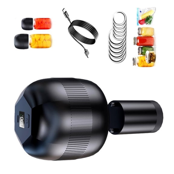 Food Preservation Device For Jars Bottles Bags LCD Digital Display Vacuum Sealer Electric Sealing Machine Kitchen Tool