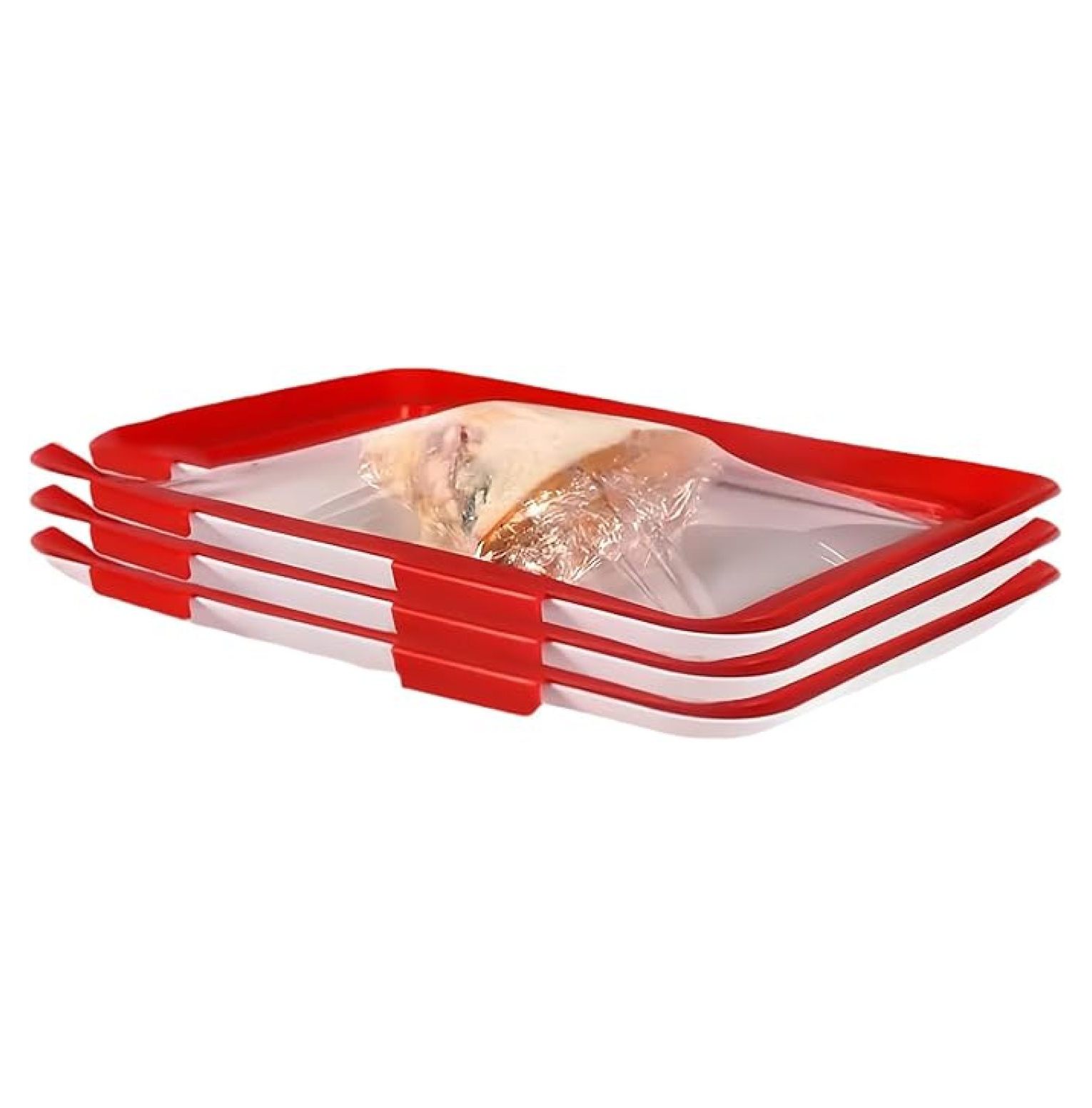 Food Preservation Tray - Vacuum Stackable Food Trays Storage | 3 Pieces ...