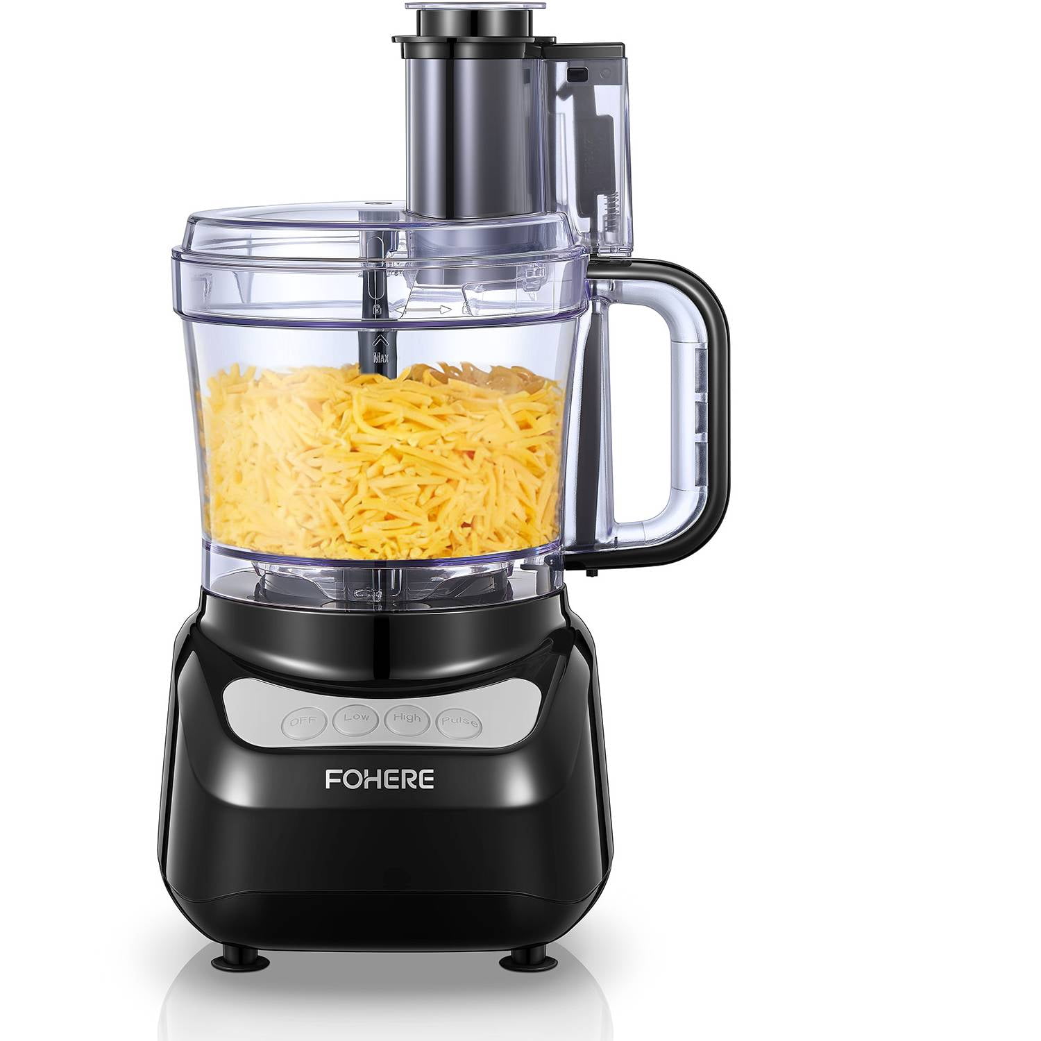 Food Processor, 12 Cup, 2-in-1 Feed Chute Food Chopper & Meat Grinder, 500 W Upgarde Motor