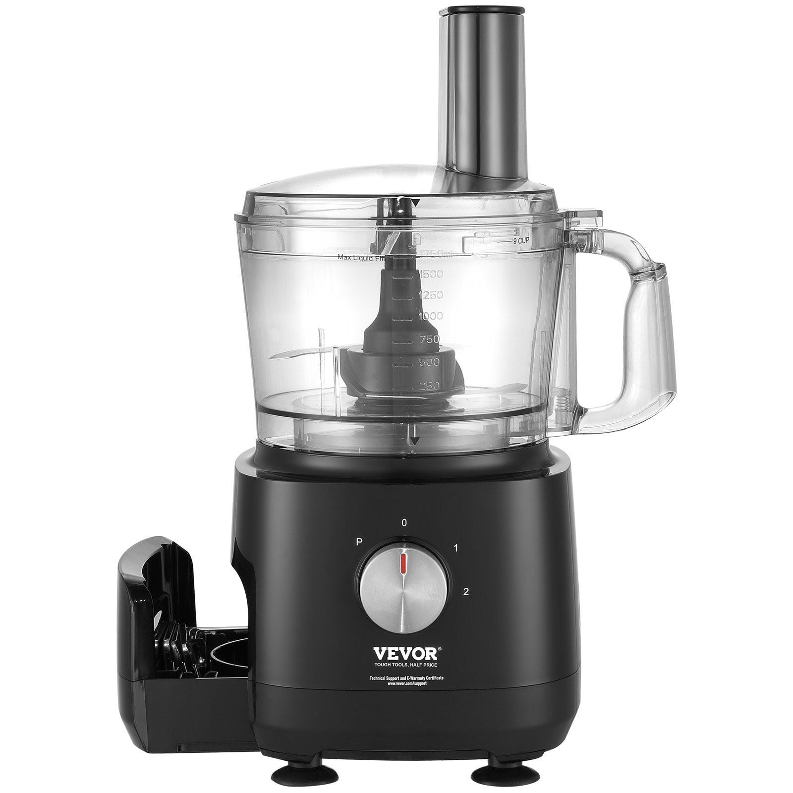 VEVOR 9-Cup Black Food Processor with Variable Speed