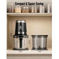thumbnail image 1 of Food Processor, Electric Food Chopper with 2 Bowls (2 × 4 Cup) & 2 Dual-Layer S-Blade Sets, Meat Grinder & Vegetable Chopper for Meat, Onions, Garlic, Nuts, Salad & Baby Food, 1 of 6