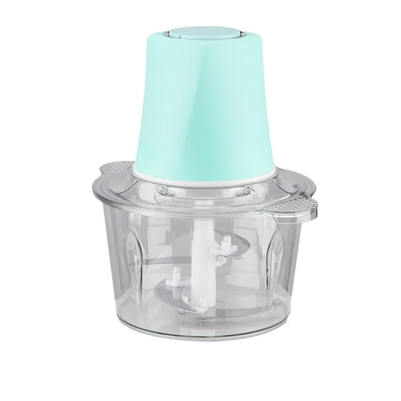 Food Processor Electric Meat Grinder 200W Food Chopper with Large Sharp Blade & Protective Case & Scraper, 2 L Capacity For Vegetable Fruit Meat Powerful Chopping Grinding, 1Pc(Clear,7.8x4.7x9.4")