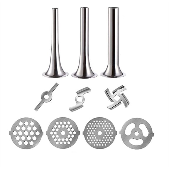 Food Processor Mincer Stuffer Tubes Grinding Metal Grinder Attachment for Slow Juicer Rust