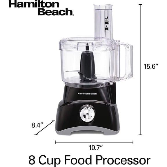 Food Processor & Vegetable Chopper for Slicing Shredding Mincing and Puree 8 Cup Black