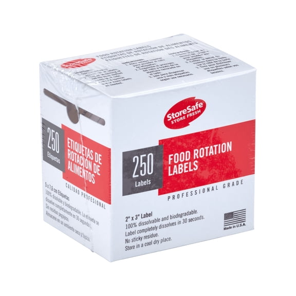 Food Rotation Labels Bulk 250 Sheets 6 Rolls White
