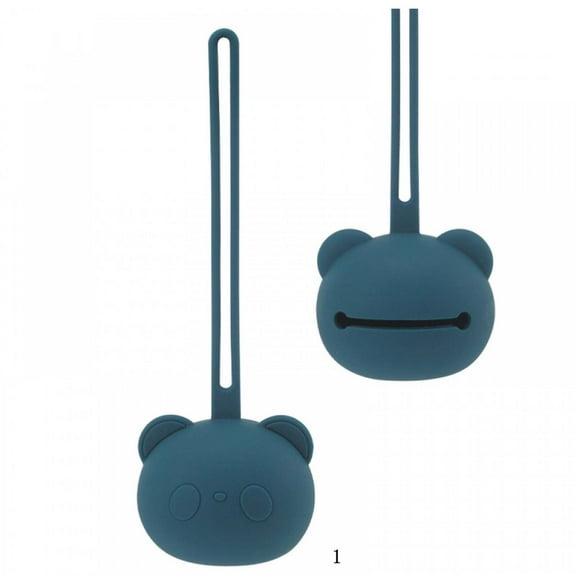 Food Safe Pacifier Holder, Silicone Baby Soother Storage Bag, Portable Clip-on Case, for Stroller Travel