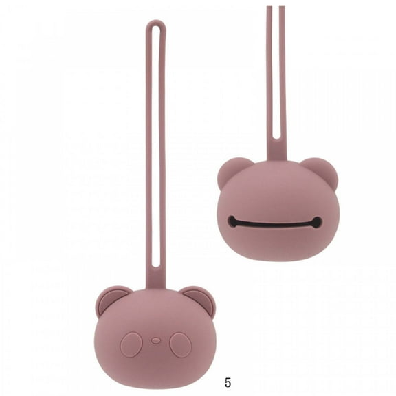 Food Safe Pacifier Holder, Silicone Baby Soother Storage Bag, Portable Clip-on Case, for Stroller Travel
