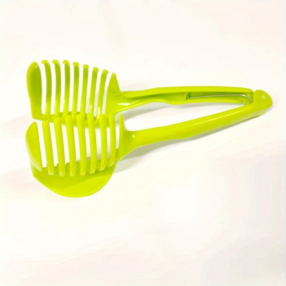 Hot! Green Food-Safe Vegetable, Egg & Fruit Slicer – Durable Plastic Kitchen Tool for Cutting Tomatoes, Apples, Potatoes, Lemons & More