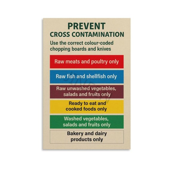 Food Safety Chopping Boards Food Safety Poster5 Historical Figures Canvas Art Wall Decorations for Living Rooms And Bedrooms