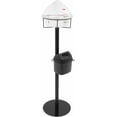 thumbnail image 1 of Food Sample Display Stands 43.31In Height Black Food Service Demo Stand with Toothpick Holder & Garbage Bin for Supermarkets, Shopping Centers, 1 of 12