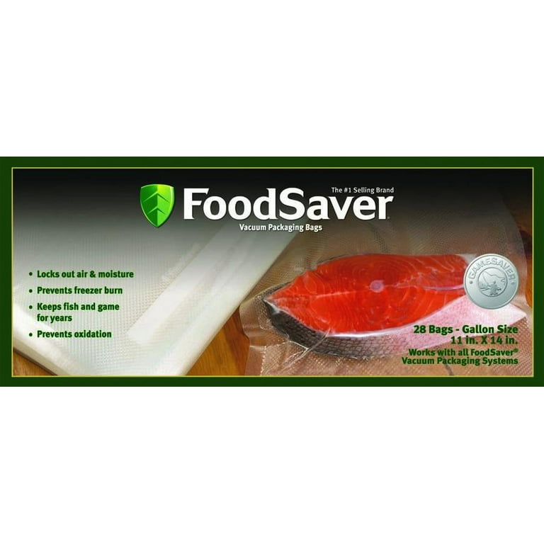 FoodSaver 1-Gallon GameSaver Heat-Seal Pre-Cut Bags, 28 Count