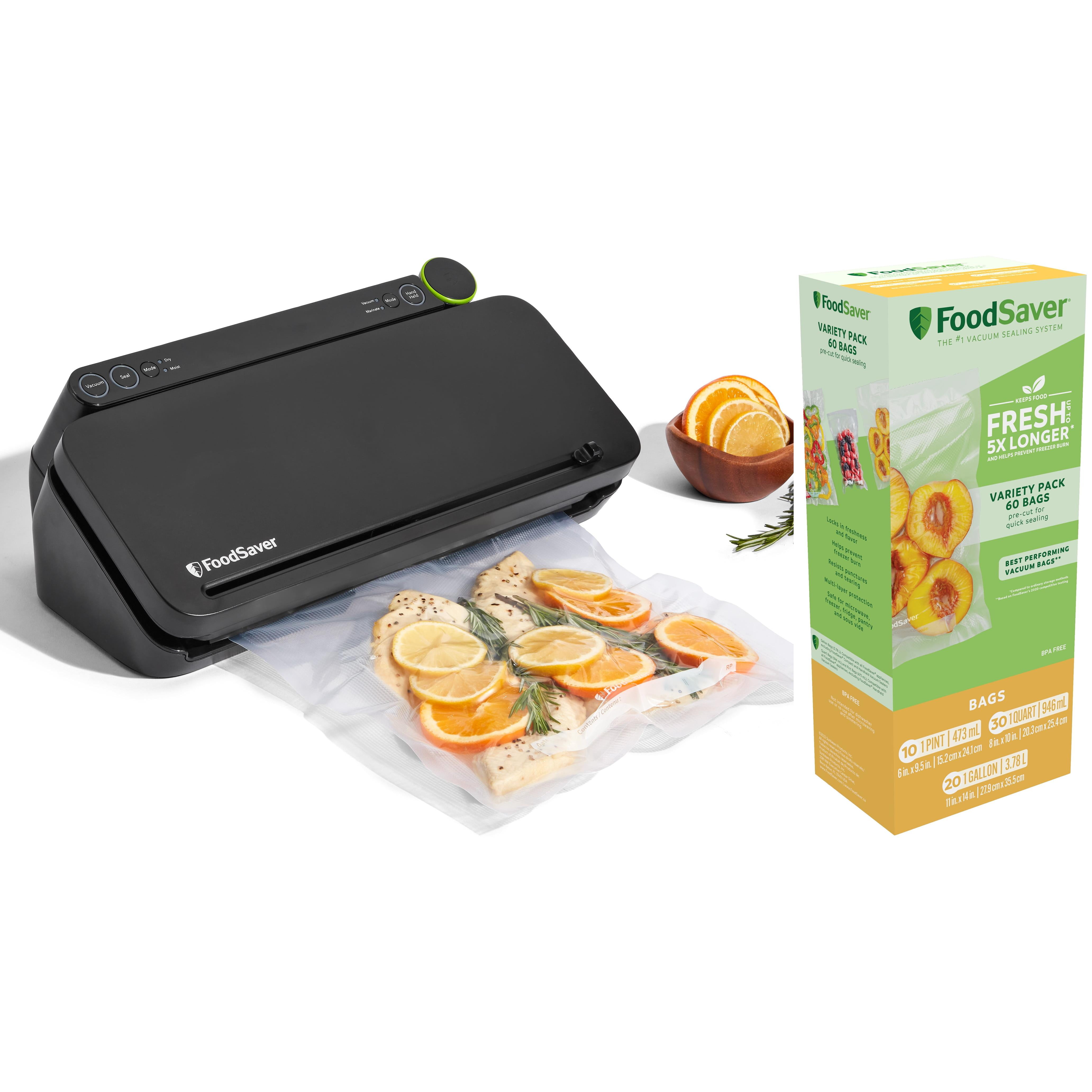 FoodSaver 2-in-1 Vacuum Sealer Machine Starter Kit with (60