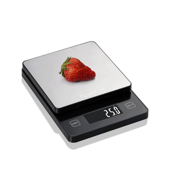 Food Scale, 11lb Digital Kitchen Scale with 10 Units LCD Display and Tare Function,Compact Design for Baking,Healthy Cooking,Meal Prep, 304 Stainless Steel